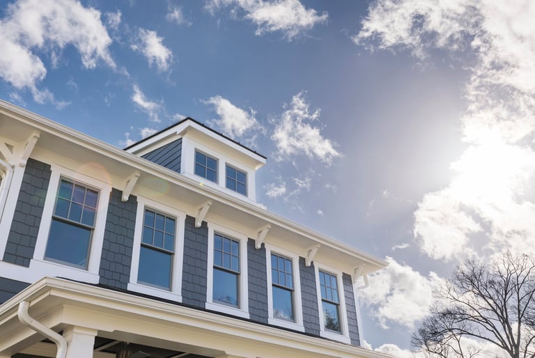 House with clean sparkling windows