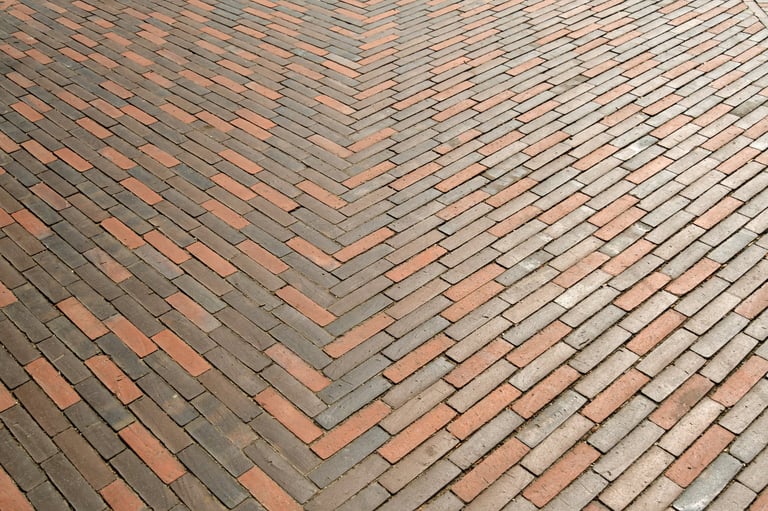 Clean brick walkway